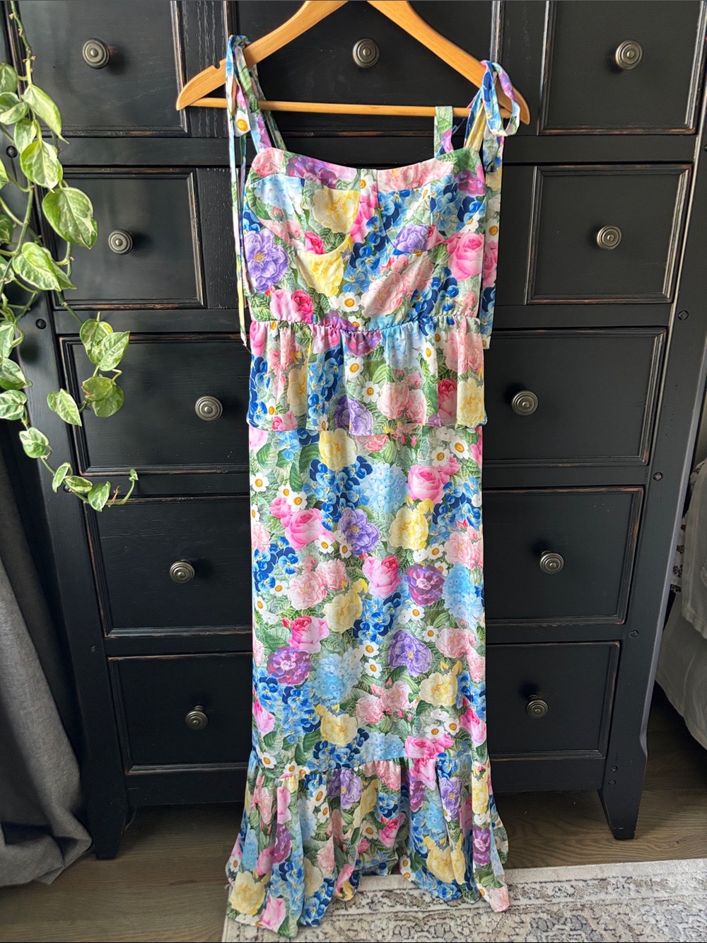 Show Me Your MUMU ‘Paxton’ size M Dress with Corset, Peplum, Maxi, Retail $268!